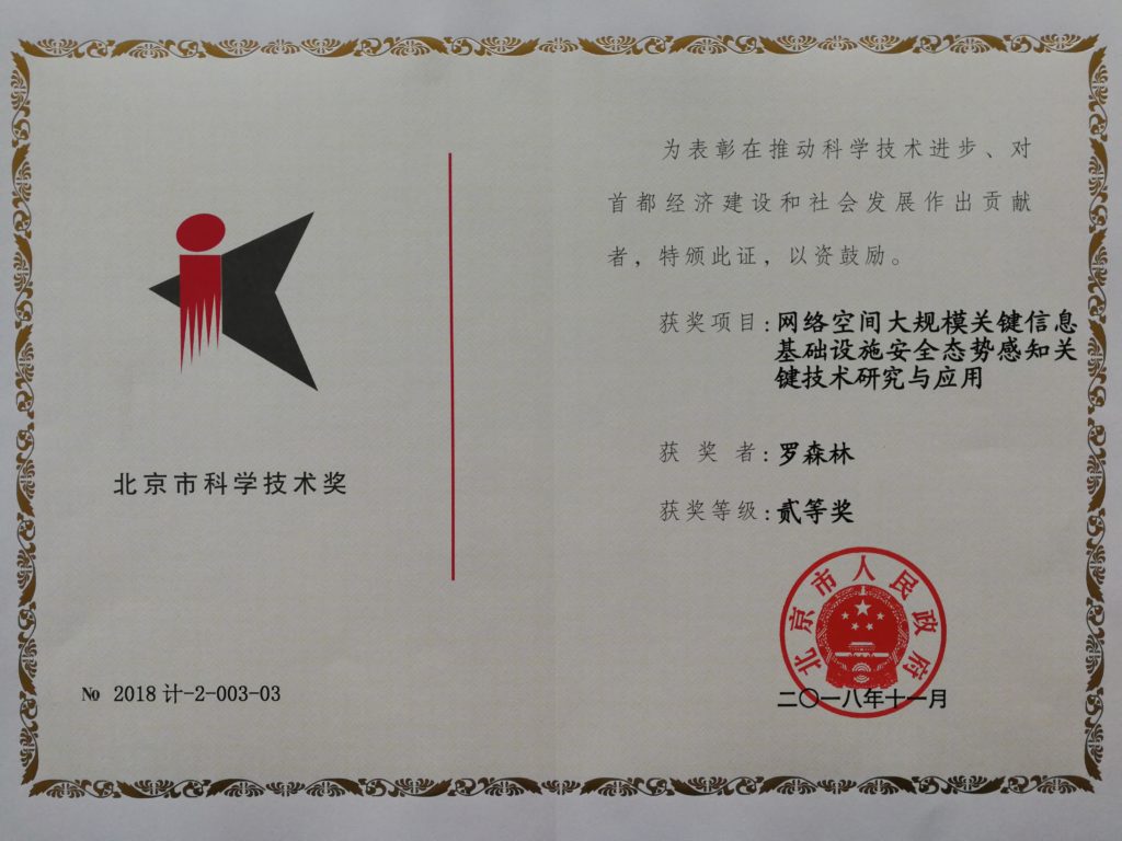 获奖证书